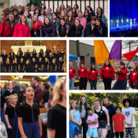 Collage of images of Seattle Girls Choir choristers in the 2023-2024 season